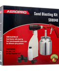 Heavy Duty Sand Blaster Kit With Recovery System And Air Compressor for Rust Removal Metal And Wood Prep box packaging