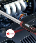 Digital Torque Wrench Half Inch Drive Beefy Pro Grade With Buzzer And LED Indicator in use on car engine.