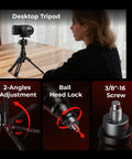 Carbon Fiber Camera Monopod With One Touch Height Adjustment and 5kg Payload Ball Head on desktop setup