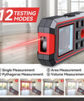 3 In 1 Stud Finder Wall Scanner With Rechargeable Battery 196Ft Laser Measure Digital Level And Angle Gauge For Quick No Fuss Accurate Wall Scanning Of Studs Pipes And Wires, 12 modes