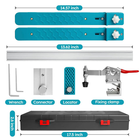 Drawer Slide Jig With Toggle Clamp And Magnetic Arm For Fast, Accurate Cabinet And Desk Installations, tool set components