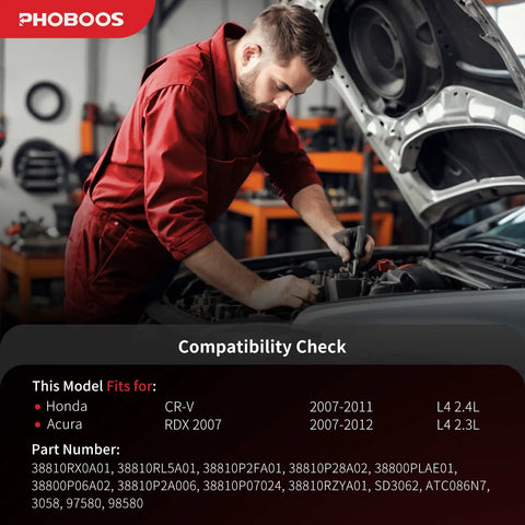 Mechanic installing Heavy Duty Air Conditioning Compressor With Clutch Direct Fit Replacement For Honda Cr V And Acura Rdx.