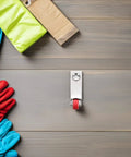 Heavy Duty Sliding Door Rollers Built Tough With Shock Absorbing Steel Wheels That Roll Smooth As Butter For Patio Tracks Cabinet Doors And Garden Furniture on a work surface with gloves.