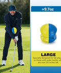 Golf Training Ball Clips Between Your Arms To Sync Arm And Body Motion, Improve Impact Accuracy, Fix Slices Scooping And Chicken Wings, Make Practice Efficient With This Easy Swing Trainer For Home Or Range, large size for tall players