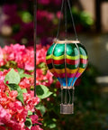 Valentines Day Outdoor Lantern Solar Powered Hot Air Balloon Lights For Garden And Yard Hanging Flickering Flame Led Decor