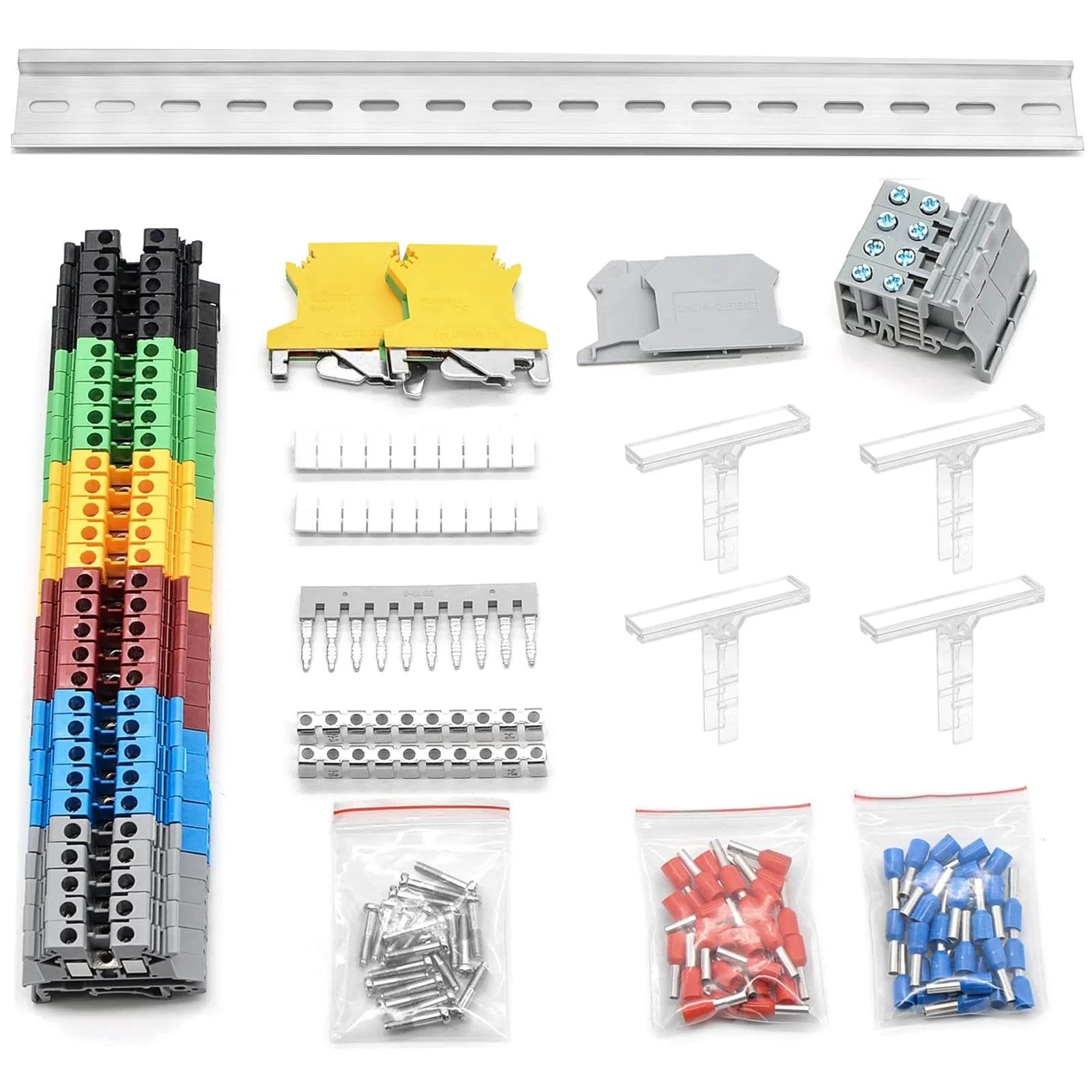 Heavy Duty Rail Type Voltage Terminal Block With Insulated Housing For ...