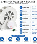 Water Wheel Generator 50 To 100 Watt Low Speed Hydro Power System With No Fuss Quiet Belt Drive Steel Construction