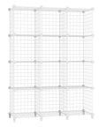 Wire Cube Storage Organizer With 12 Metal Cubes Bookshelf And Closet Storage Unit Portable Shelving for Bedroom Home Office.