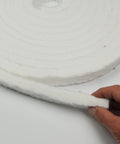 White ceramic fiber blanket strip roll, 1 in by 1/2 in by 300 in, high-temperature gasket for stoves and furnaces