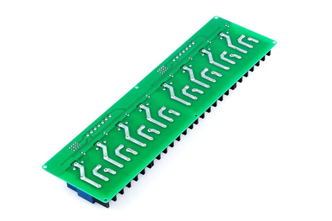 Back view of 8 Channel Relay Module With Optocoupler Isolation For PLC Automation Control High Low Level Triggering 30A Load