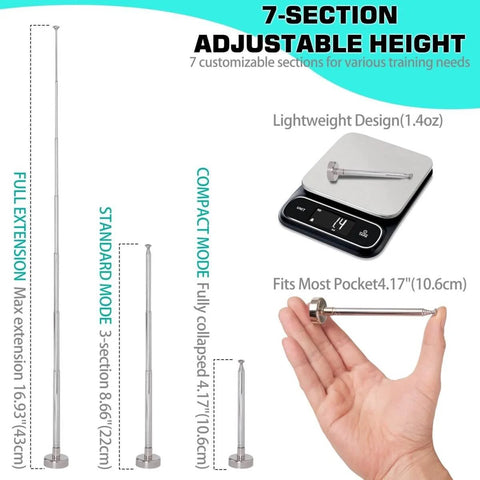 7 Length Adjustable Golf Alignment Rods Magnetic Alignment Stick For Irons And Wedges Lie Angle Tool compact size in hand