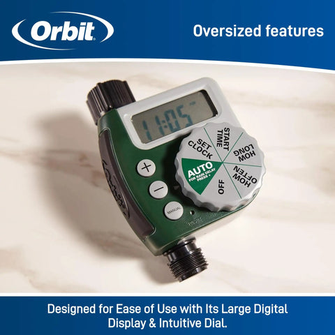 Programmable Digital Hose Watering Timer With LCD Screen Battery Powered One Outlet Irrigation Timer Built In Rain Delay