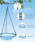 2 Pack Hanging Bird Bath And Feeder Set For Outdoors Multi Purpose Water Bowl Bathing And Feeding Station For Garden Birds Blue Plastic Outdoor Bird Waterer Easy To Hang Great For Bird Watching