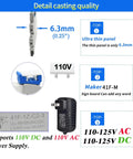 Heavy Duty Pro Grade Electromechanical Relay Pack Of 10 110V 120V AC DC HF41F 60 ZS 1NO 1NC 6 Amp SPDT with LED Indicator