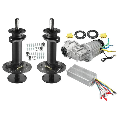 Beefed Up 32 Inch Rear Differential Axle Kit With 60V 2500W Brushless Motor And Full Drive System For Electric Go Karts Golf Carts ATVs