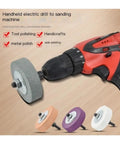 Heavy Duty 70MM Grinding Wheel With 10mm Bore For Smooth Metal Surface Finishing And Polishing Projects Made Tough For Pro Tools and DIY Grinders mounted on drill.