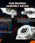 Close-up of hub bearing assembly detail for Wheel Bearing And Hub Assembly With Abs Beefy For GM Trucks And Full Size SUVs 6 Lug 4WD