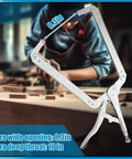 18 Inch C Clamp Locking Pliers For Heavy Duty Welding Table Clamps With Adjustable Pressure And Locking Design Deep Throat Large Eight Point Three Inch Opening Ideal For Securing Irregular Workpieces Four Piece Set, 8.3in opening shown