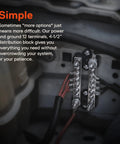 Hardcore 12V Power Distribution Terminal Block And Battery Bus Bar Kit With Insulated Negative Positive Terminals For Trucks RV Boats And ATV Rigs Built Tough For Weekend Warrior Rides inside engine compartment showing wiring.