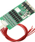 Bulletproof 7S 24V 20A Lithium Battery BMS Board Featuring Smart Cell Balancing And Thermal Cutoff Shield with wires.
