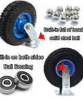 Beefy Heavy Duty Caster Wheels For Carts, Workbenches And Trolleys with rubber tread and ball bearings