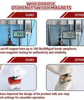 DTLHCNCT 180 lb ON/OFF welding magnet, magnetic switch holder; red/white base and brown top demos.