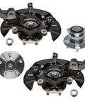 Front Steering Knuckles And Wheel Hub Bearings Replacement Kit For 2003 Through 2008 Toyota Corolla Non ABS Includes Two Front Knuckles And Two Rear Hub Bearings Direct Fit Easy Install Premium Quality.