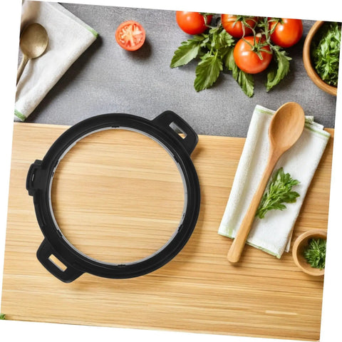 Black Pressure Cooker Lid Edge Support Bracket Heat Resistant Plastic Replacement Part For Electric Multi Cooker Home Kitchen Appliance Lid Grip For Easy Handling, black ring
