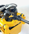 Close-up view of Bluerock Power PTM50-C Electric Motorized Pipe Threader Threading Machine showcasing operational parts.