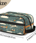 Must Have Airplane Cosmetic Bag For Women with cartoon aircraft design, size 10.5 x 4.4 x 5.3 in, waterproof travel toiletry kit