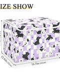 Heavy Duty Foldable Storage Bin With Secure Flip Top Lid And Sturdy Handles For Bedroom Organization Closet Decluttering size 16.5x12.6x11.8in