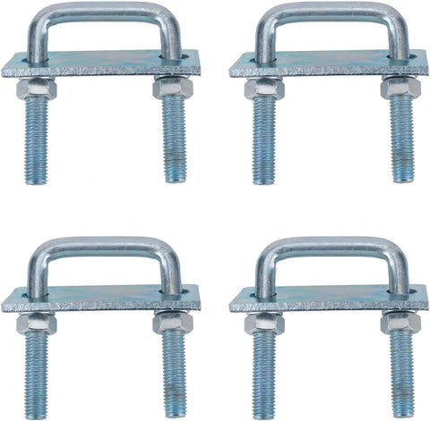 Heavy Duty Leaf Spring Clamp Kit Fits Up To 3 Inch Wide Springs Locks Leaves Tight For Super Axle Torque Control And Sturdy Suspension Stability, 4 Pack