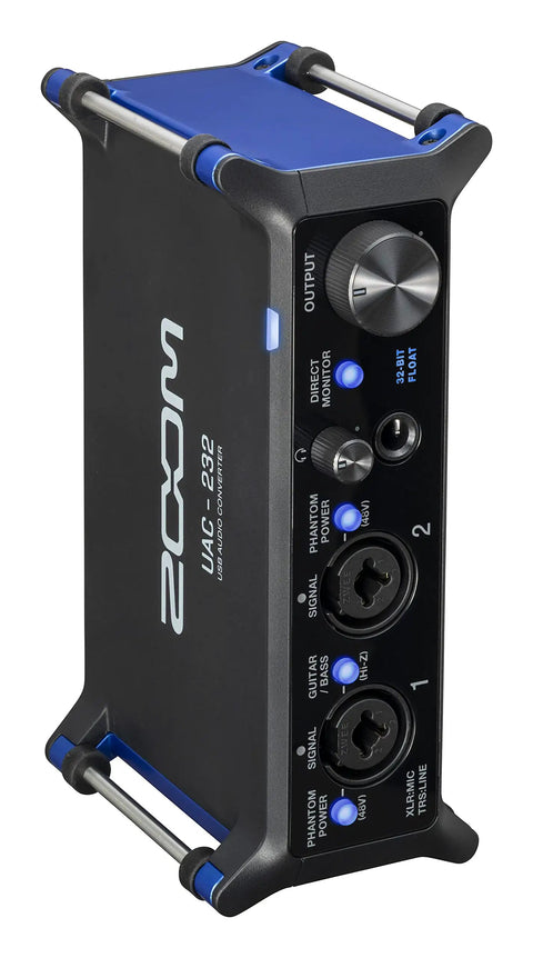 UAC 232 32 Bit Float Audio Interface For Music And Streaming With Plug And Play Capability, dual AD circuitry, 2 XLR TRS inputs
