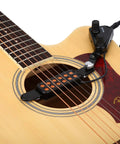 12 Hole Magnetic Sound Hole Acoustic Guitar Pickup With Volume And Tone Control And Tuner Kit installed on guitar