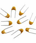 Various capacitors from Starter Pack Ceramic Capacitor Kit With 30 Values And 600 Pieces For DIY Electronics, MLCC Multilayer Monolithic.