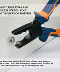 Pliers trimming excess screw for handmade ceramic cabinet knobs geometric gold finish dresser pulls set of 6 installation.