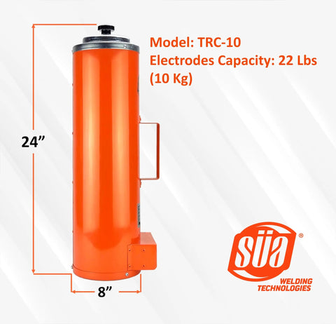 Portable Electrode Drying Oven TRC Series 22 Lbs Capacity 10 Kg 115 Volt for welding electrodes moisture control.