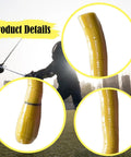 Dope Ergonomic Fencing Foil And Epee Handle With Curved Or Straight Grip, 7.28 Inch Portable Yellow Accessory