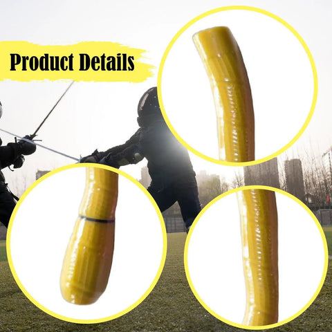 Dope Ergonomic Fencing Foil And Epee Handle With Curved Or Straight Grip, 7.28 Inch Portable Yellow Accessory