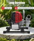 High Flow Gas Water Pump For Garden And Farm 1.6HP 4 Stroke Trash Pump 66 GPM 92 Ft Lift 23 Ft Suction outdoor setup