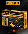 Box packaging of 260 Piece Pegboard Hook And Bin Organizer Kit With 17 Hook Types Including Curved Angled And Straight Hooks Plus 12 Pegboard Bins