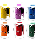 Color-coded rails from Professional Grade Heavy Duty Magnetic Pipe Cutting Guide Kit With Six Rails From 1-5/8 Inch To 4-1/2 Inch.