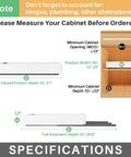 Heavy Duty Pull Out Cabinet Organizer Expands To Fit Twelve Through Twenty Inches specifications for cabinet dimensions and depth.