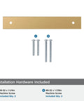Ladera 5-1/16 Inch Center-To-Center Rectangle Champagne Bronze Cabinet Pull Backplate with screws included for installation.
