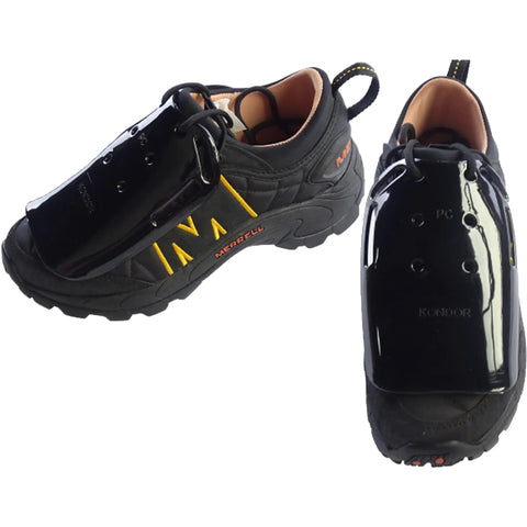 Metatarsal Guard For Working Boots, Polycarbonate Metatarsal Protector Shield shown on lace boots