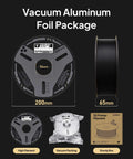 Carbon Fiber Reinforced PETG Filament 1.75mm 1kg Spool For FDM 3D Printers in vacuum aluminum foil packaging