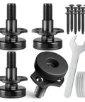 8 Pack Adjustable Furniture Feet Levelers Kit With 3 8 Inch Thread And 16 T Nut For Heavy Duty Tables Cabinets Desks And Workbenches