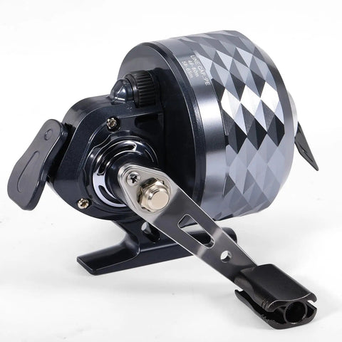 Spincast Fishing Reel With All Metal Gears And 3.9 To 1 High Speed Ten Pound Drag Push Button Casting for Bass Trout and Catfish