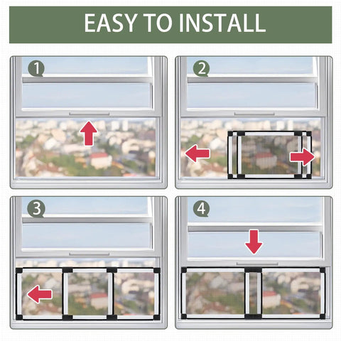 Installation guide for Adjustable Sliding Window Screen 15.74 Inches High By 21 To 40 Inches Wide Expandable Replacement For Home Use