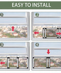Installation guide for Fixed 19.68 Inch Window Screen Insert Fits 28 To 52 Inch Wide Openings Large 2 Pack Adjustable Sliding Screen